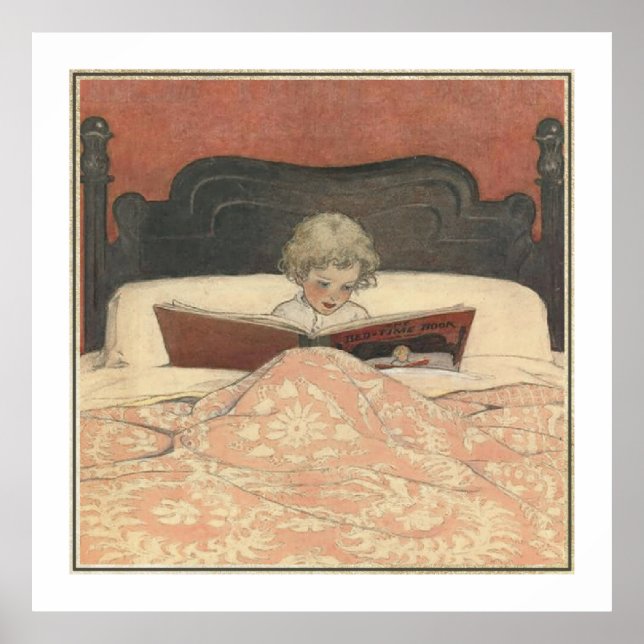 Affiche The Bed Time Book par Jessie Willcox Smith (Devant)