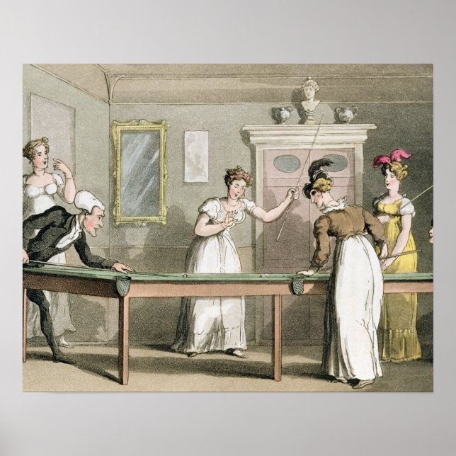 Affiche The Billiard Table, de "The Tour of Dr Syntax in (Devant)