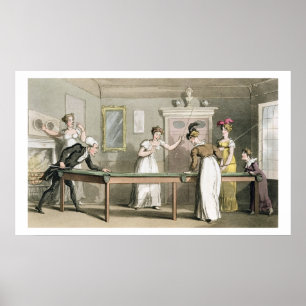 Affiche The Billiard Table, de "The Tour of Dr Syntax in