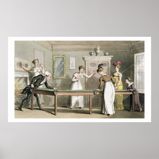 Affiche The Billiard Table, de "The Tour of Dr Syntax in (Devant)