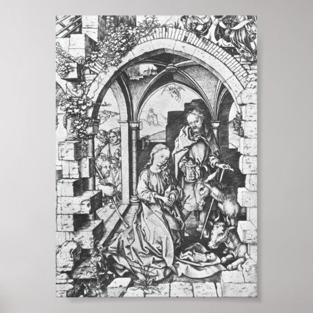 Affiche The Birth of Jesus (by Martin Schongauer) (Devant)