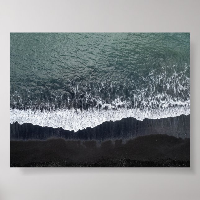 Affiche The black beach in Iceland (Devant)