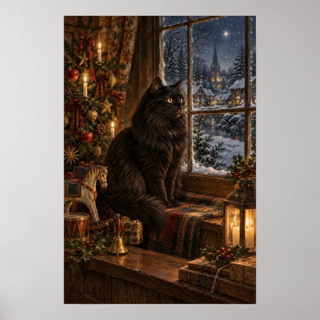 Affiche The Black Cat at Christmas  (Devant)