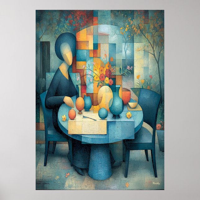 Affiche The Blue Table Reinterpretation Masterpiece (Devant)