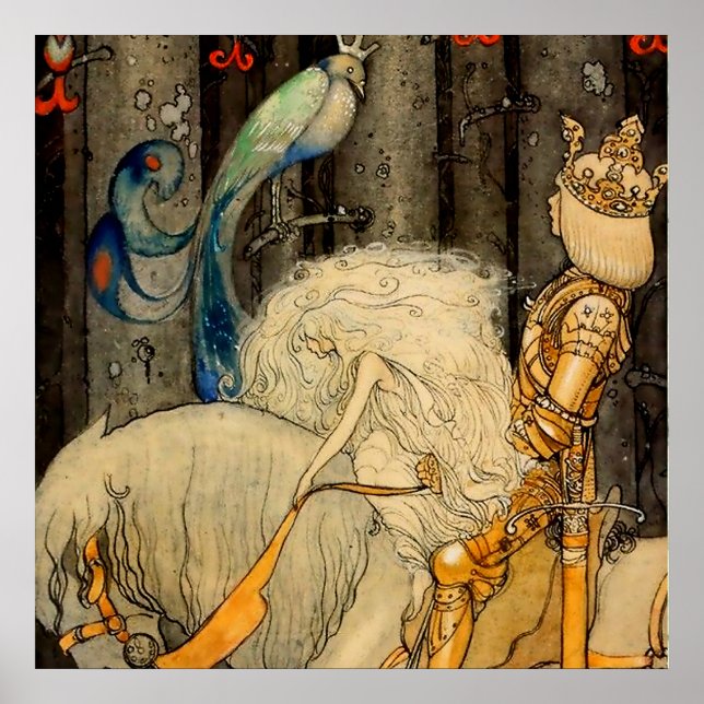 Affiche "The Bluebird" de John Bauer (Devant)