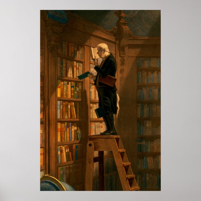 Affiche The Bookworm by Carl Spitzweibrücken (Devant)