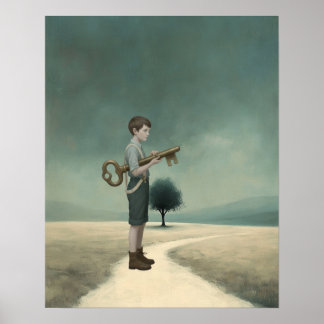 Affiche The Boy & His Key | Surreal Storybook
