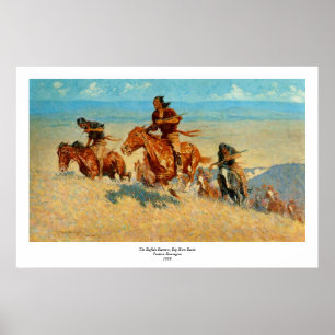 Affiche The Buffalo Runners de Frederic Remington (1909)