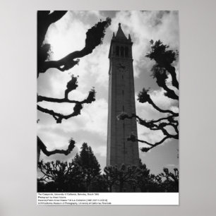 Affiche The Campanile, UC Berkeley, 1965