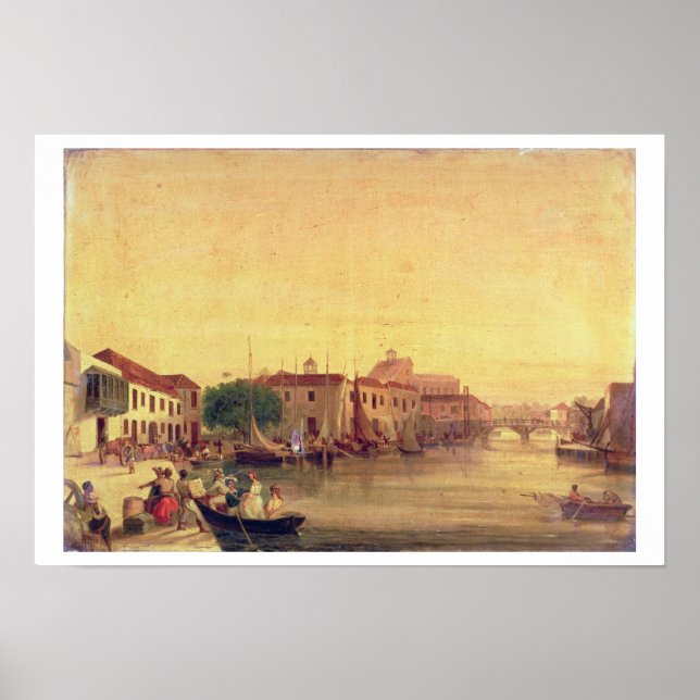 Affiche The Careenage, Bridgetown, Barbados, c.1848 (Devant)