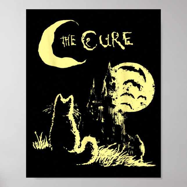 Affiche The Cat Gothic Retro Cat Lover Men Women Kids  (Devant)