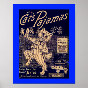 Affiche The Cat's Pajamas Vintage Sheet Music Cover Copy