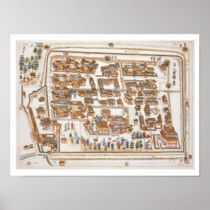 Affiche The Chinese Factory in the Street of Teng-chan at