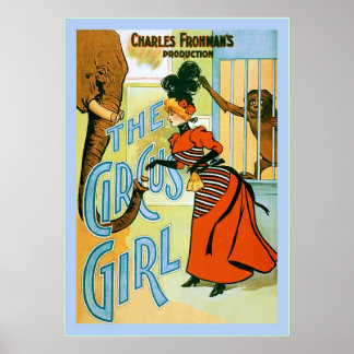Affiche The Circus Girl ~ Théâtre Vintage Publicité