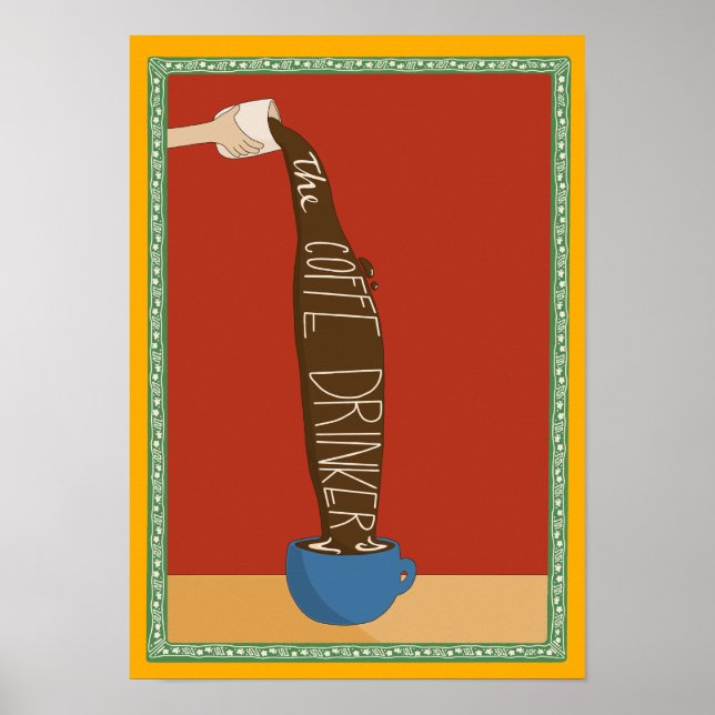 Affiche The Coffe Drinker - Illustration (Devant)