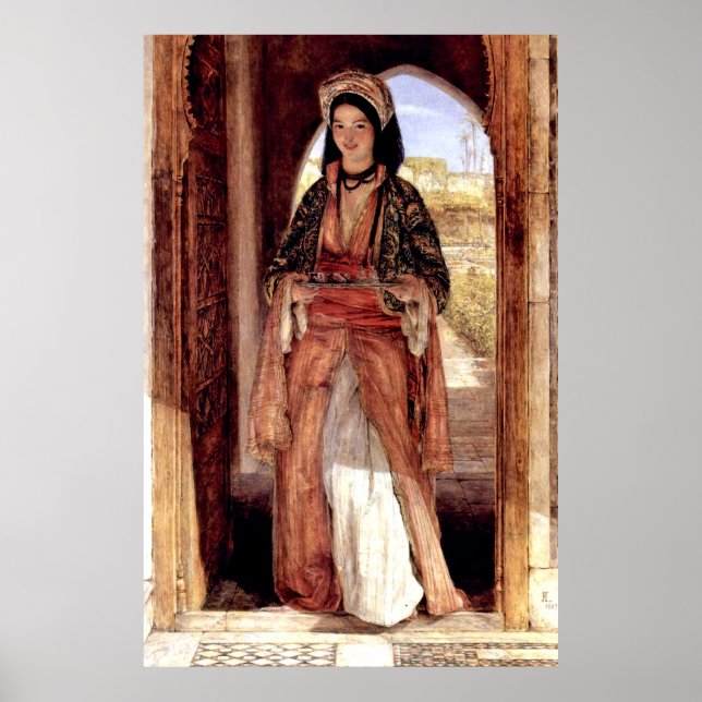 Affiche The Coffee Bearer - John Frederick Lewis Art Print (Devant)