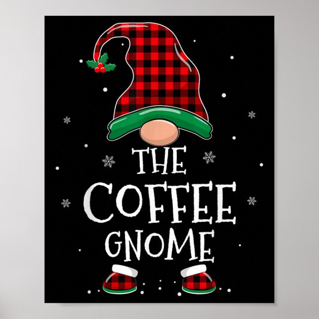 Affiche The Coffee Gnome Xmas Family Matching Plaid Christ (Devant)