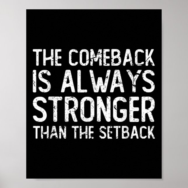 Affiche The Comeback Is Always Stronger - Motivational  (Devant)