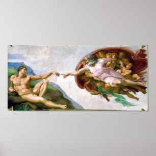Affiche The Creation of Adam, Michelangelo, 1508-1512