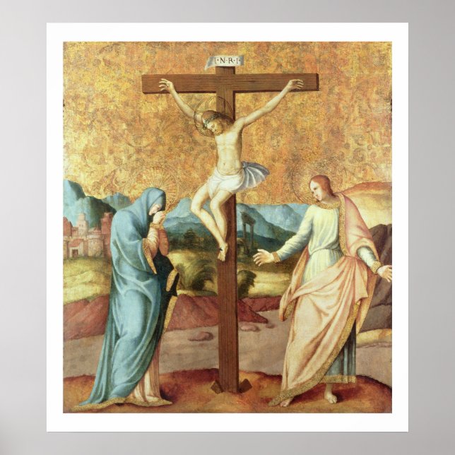 Affiche The Crucifixon with the Virgin and St John the Ev (Devant)