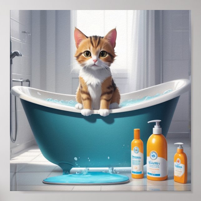 affiche The Cutest Bath Time Ever !" (Devant)