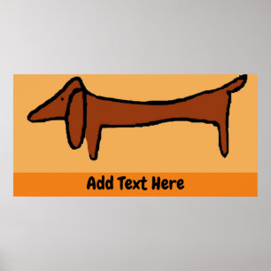 Affiche The Dachshund Poster, edit text,