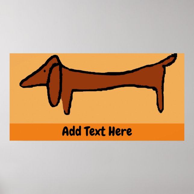 Affiche The Dachshund Poster, edit text, (Devant)
