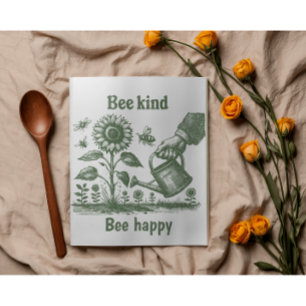 Affiche Thé de jardinage au tournesol Vintage Bee Kind Bee