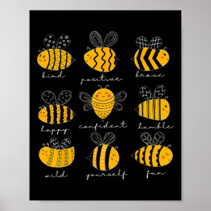 Affiche Thé de la bonté positive courageuse heureuse confi