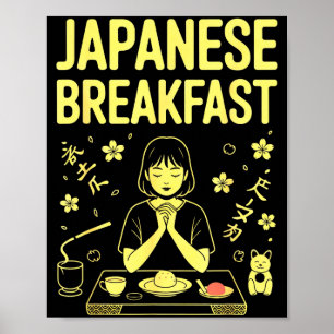 Affiche Thé de riz miso du matin zen petit-déjeuner japona