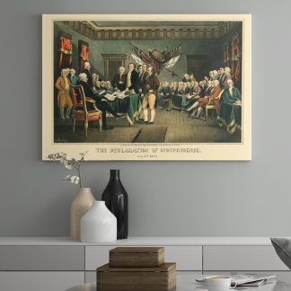 Affiche The Declaration of Independence, 1850, Restored
