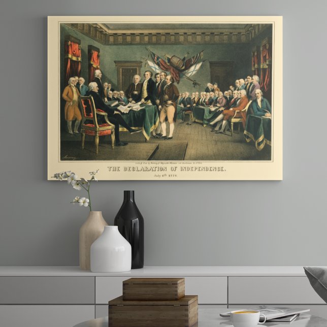 Affiche The Declaration of Independence, 1850, Restored (Créateur téléchargé)