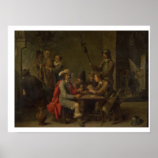 Affiche The Denial of St Peter, 1646 (oil on canvas) (Devant)