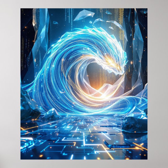 Affiche The Digital Maelstrom: Gateway to Cyber Infinity (Devant)