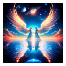 The Double Angels on 24x24 Wall 