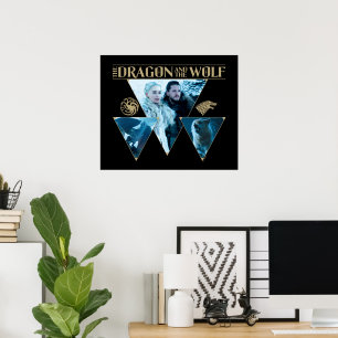 Affiche The Dragon and The Wolf Daenerys & Jon Graphic