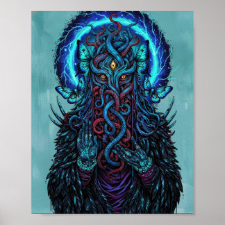 Affiche The Dream Weaver - Psychedelic Dark Fantasy Wall