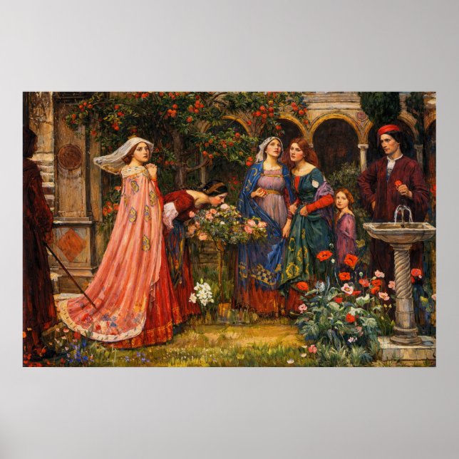 Affiche The Enchanted Garden by John William Waterhouse (Devant)