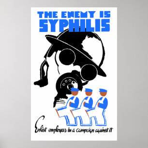 Affiche The Enemy Is Syphilis
