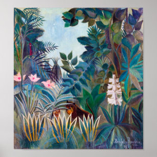 Affiche The Equatorial Jungle, Rousseau