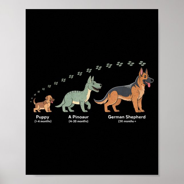 Affiche The Evolution Of A German Shepherd - Dog Owner Pet (Devant)