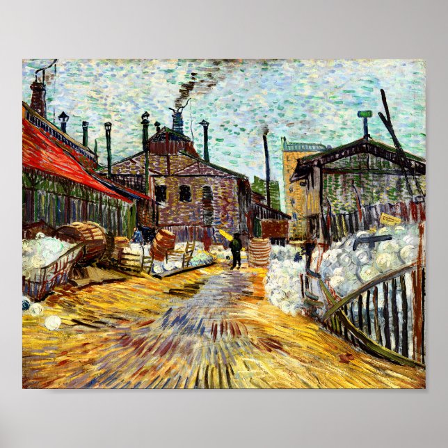 Affiche The Factory (1887) par Vincent Van Gogh (Devant)