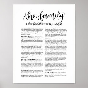 Affiche The Family: A Proclamation to the World