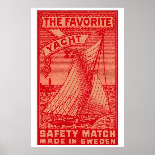 Affiche The Favourite Yacht - Matchbox Print - Sweden Wall (Devant)