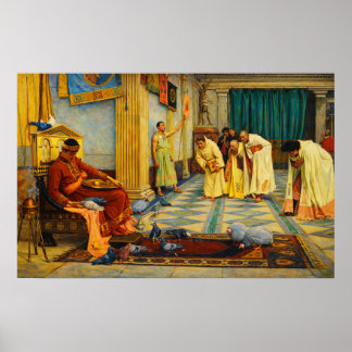 Affiche The favourites of Emperor Honorius by Waterhouse