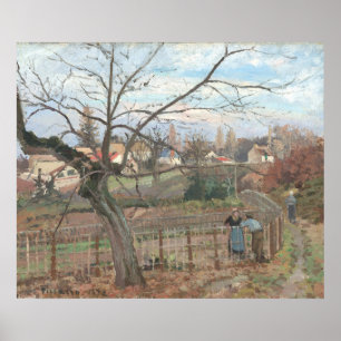 Affiche The Fence - Camille Pissarro Fine Art