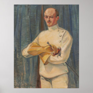 Affiche The Fencer - Kulhanek Self-Portrait (1937)