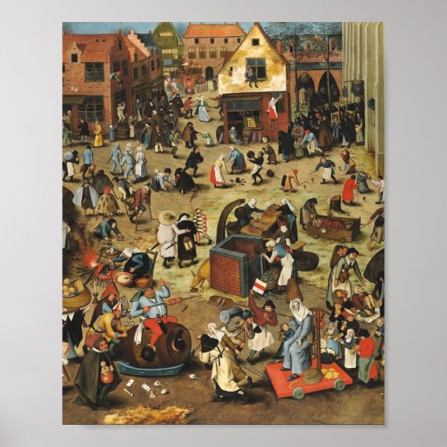 Affiche The Fight Between Carnival and Lent Pieter Bruegel (Devant)