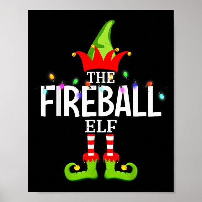 Affiche The Fireball Elf Christmas Matching Pajamas  (Devant)