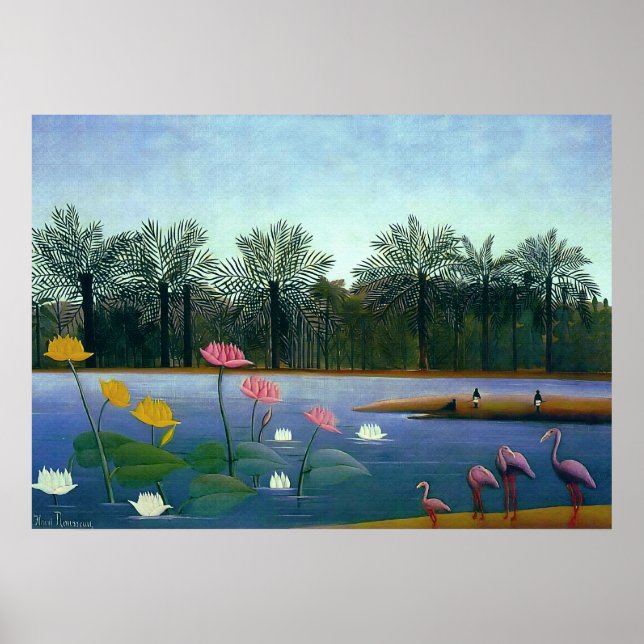 Affiche The Flamingos - Henri Rousseau  (Devant)